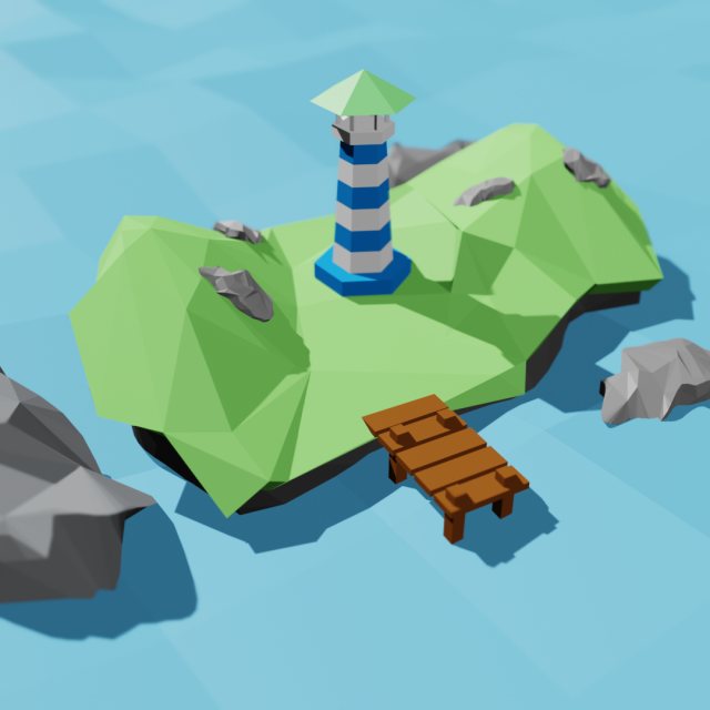 3d island 3D Model .c4d .max .obj .3ds .fbx .stl .blend 