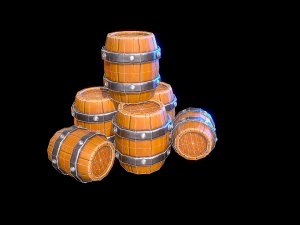 stylized barrels 3D Model
