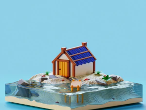casa no litoral Modelo 3D