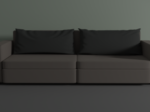 sofa 2 pillows 3D Model