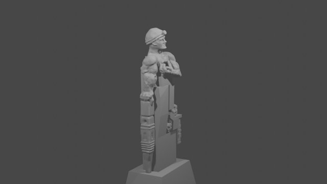 miner monument 3D मॉडल .c4d .max .obj .3ds .fbx .stl .blend 