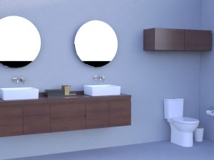 master bathroom set Modelo 3D
