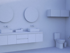 master bathroom set 3Dモデル