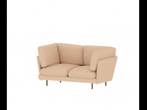 sof&aacute; de dois lugares alto poly3dmax Modelo 3D