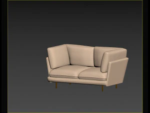 two seat sofa high poly3dmax 3D Model