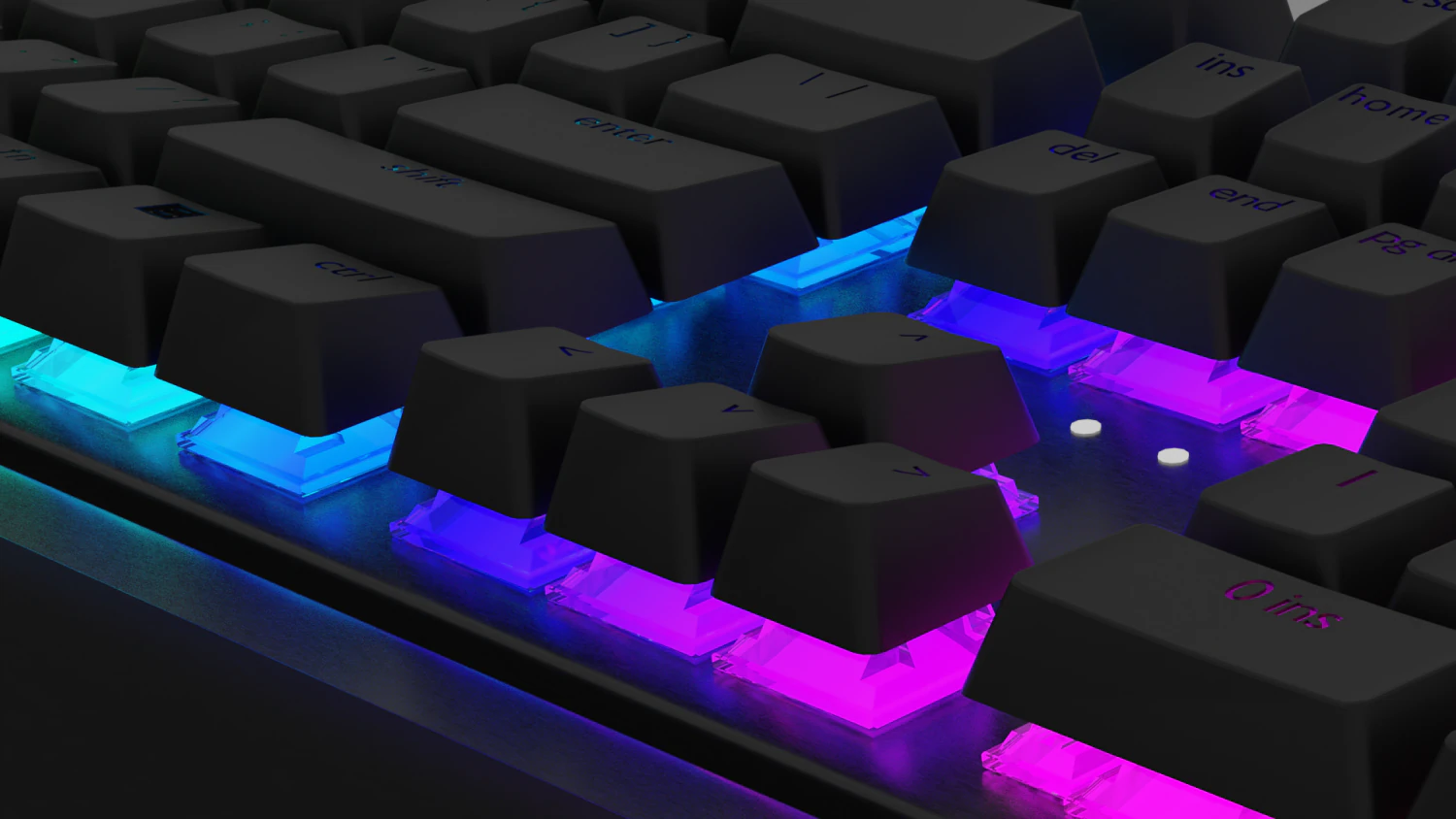 razer inspired keyboard 3D Model .c4d .max .obj .3ds .fbx .stl .blend 