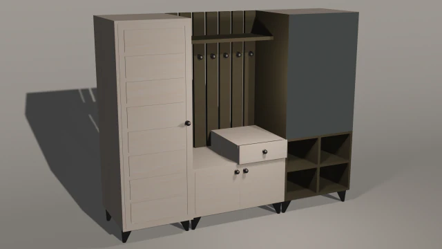 ワードローブ 3Dモデル .c4d .max .obj .3ds .fbx .stl .blend 