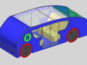 autonomous hydrogen fuel cell concept car autonomus 3D Print Model