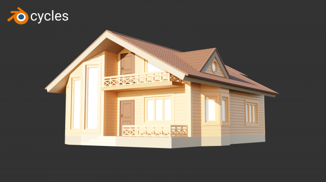 House 3D Model .c4d .max .obj .3ds .fbx .stl .blend 