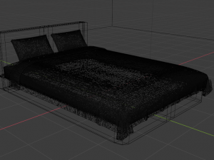 modern double bed Modelo 3D