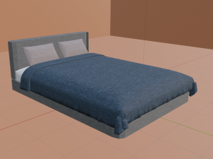 modern double bed Modelo 3D