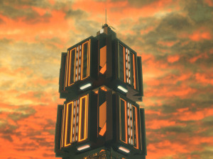modern cyberpunk building 3D 모델