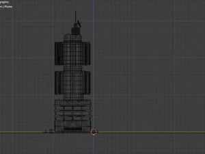 modern cyberpunk building 3D Model