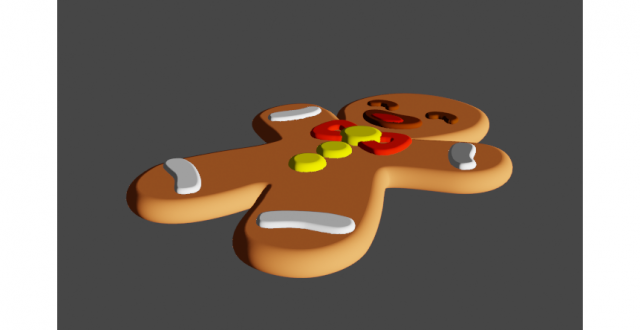 ginger bread 3D Modell .c4d .max .obj .3ds .fbx .stl .blend