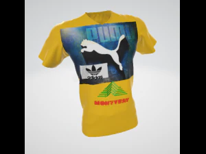 Tシャツプーマメンズ 3Dモデル