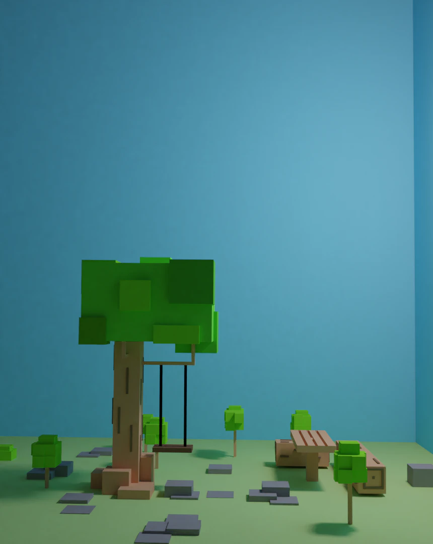 A small island with a boat 3D Model .c4d .max .obj .3ds .fbx .stl .blend 
