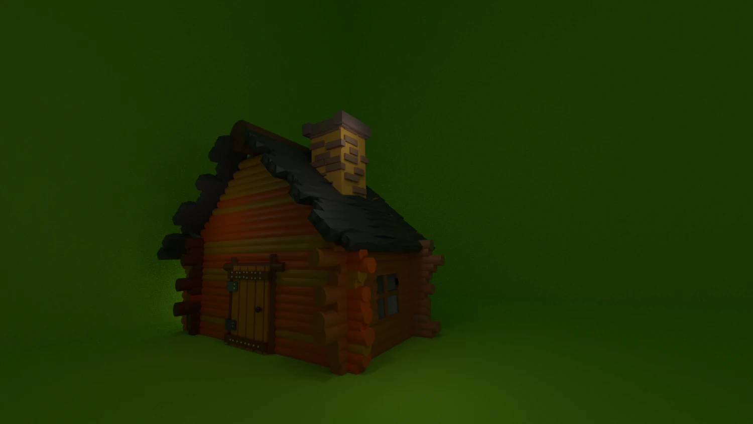Old wooden house wooden house wooden house 123 Low-poly 3D Model .c4d .max .obj .3ds .fbx .stl .blend 
