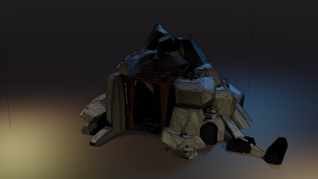 gold mine 3D Model .c4d .max .obj .3ds .fbx .stl .blend 