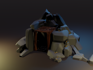 gold mine 3D Model
