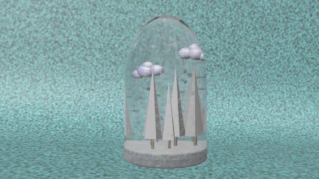 forest capsule clouds 3D Модель .c4d .max .obj .3ds .fbx .stl .blend 