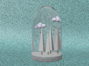 forest capsule clouds 3D Модель