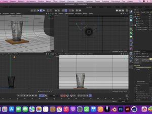 glass board background juice liquid texture polygon 3D Модель