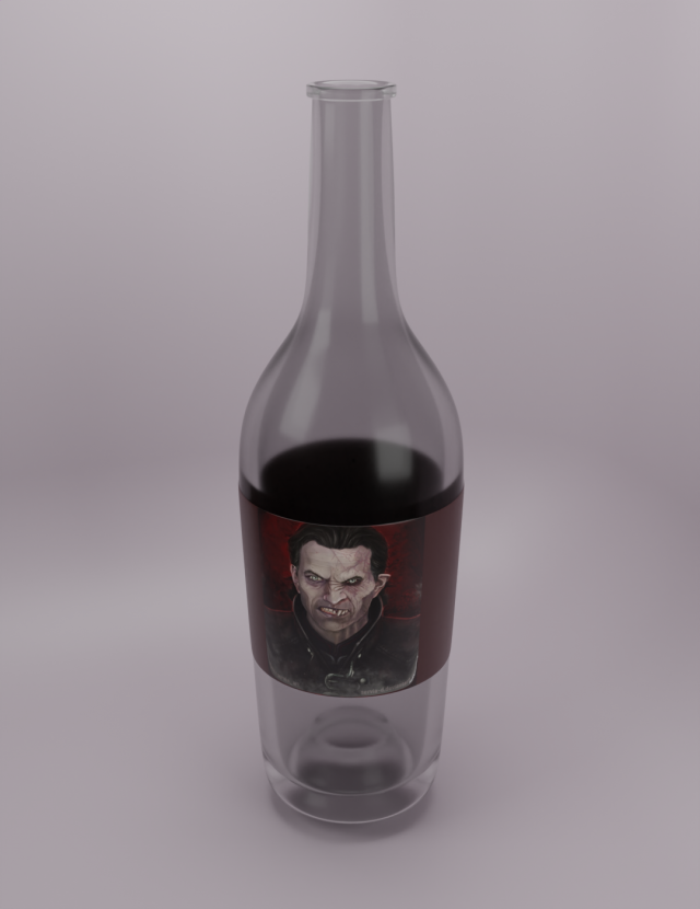 Bottle 3D Model .c4d .max .obj .3ds .fbx .stl .blend 
