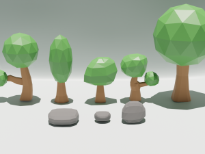 collection of low poly trees 3D 模型