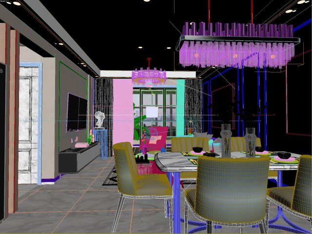 Interior design 3D Model .c4d .max .obj .3ds .fbx .stl .blend 