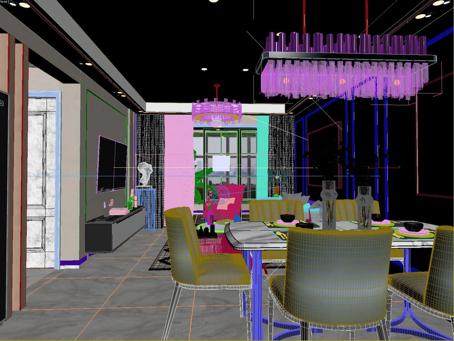 Interior design 3D Model .c4d .max .obj .3ds .fbx .stl .blend 