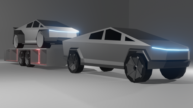tesla cybertruck and tuning tesla cybertruck Modèle 3D .c4d .max .obj .3ds .fbx .stl .blend 