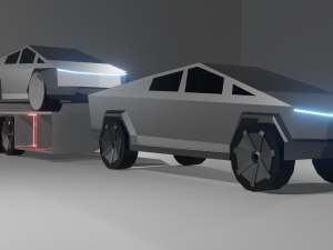 tesla cybertruck and tuning tesla cybertruck 3D मॉडल