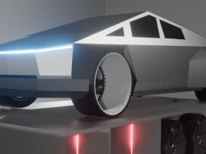 tesla cybertruck and tuning tesla cybertruck 3D Model