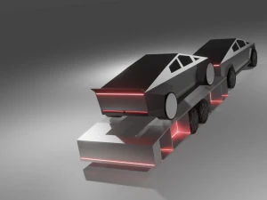 tesla cybertruck and tuning tesla cybertruck 3D Model
