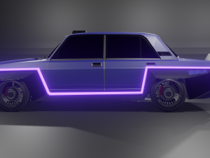 Vaz 2107 tuning cyberpunk 3Dモデル
