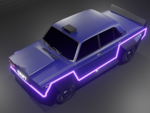 Vaz 2107 tuning cyberpunk 3Dモデル