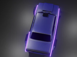 Vaz 2107 tuning cyberpunk 3D Model
