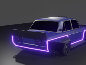 Vaz 2107 tuning cyberpunk 3Dモデル