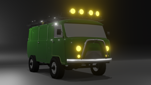 UAZ Model 3D .c4d .max .obj .3ds .fbx .stl .blend 