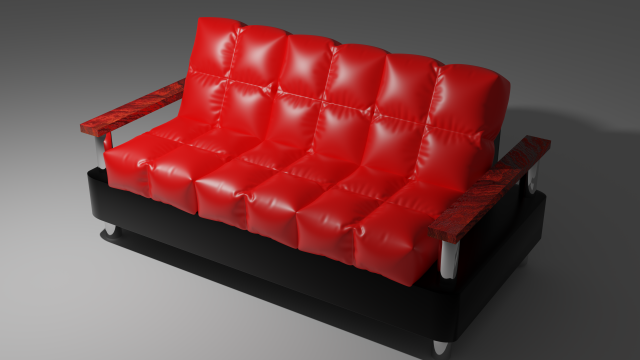red sofa for your design projects 3Dモデル .c4d .max .obj .3ds .fbx .stl .blend 