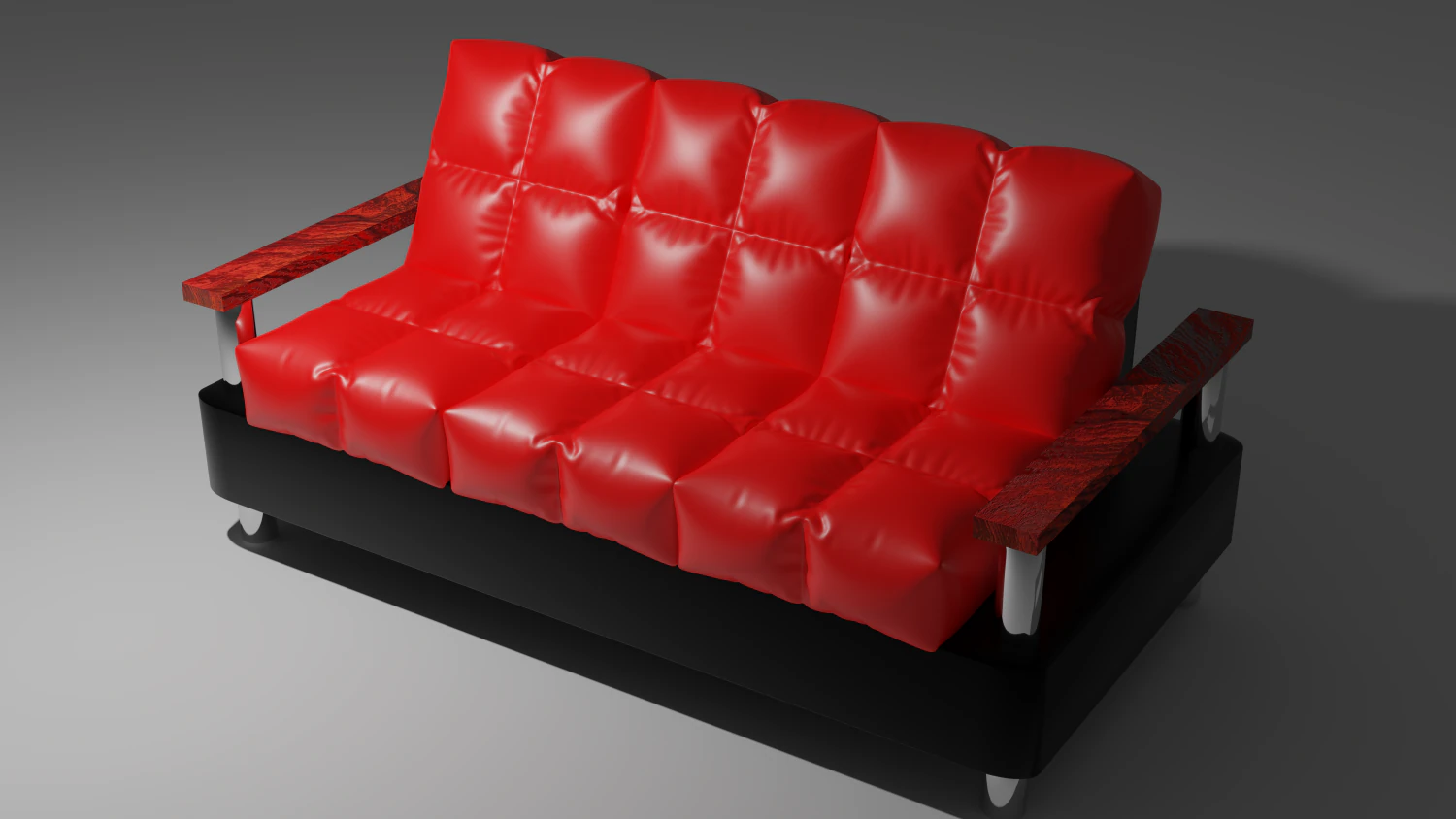 red sofa for your design projects 3D Model .c4d .max .obj .3ds .fbx .stl .blend