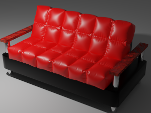 red sofa for your design projects 3D 模型