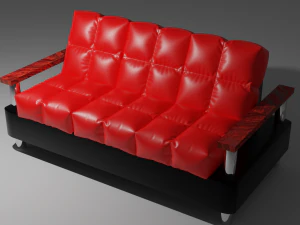 divano rosso per i tuoi progetti di design Modello 3D