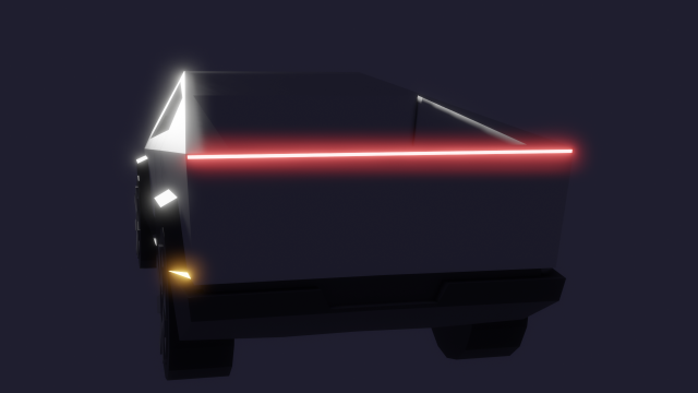 Tesla Cybertruck lowpoly Modelo 3D .c4d .max .obj .3ds .fbx .stl .blend