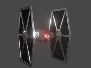 TIE figter lowpoly Model 3D