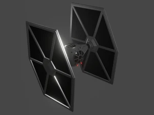 TIE figter lowpoly 3D Model