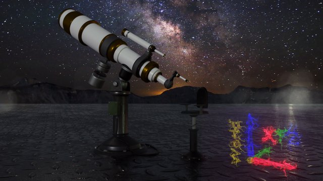Telescope cool model Modelo 3D .c4d .max .obj .3ds .fbx .stl .blend