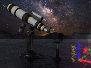 Telescope cool model Modelo 3D
