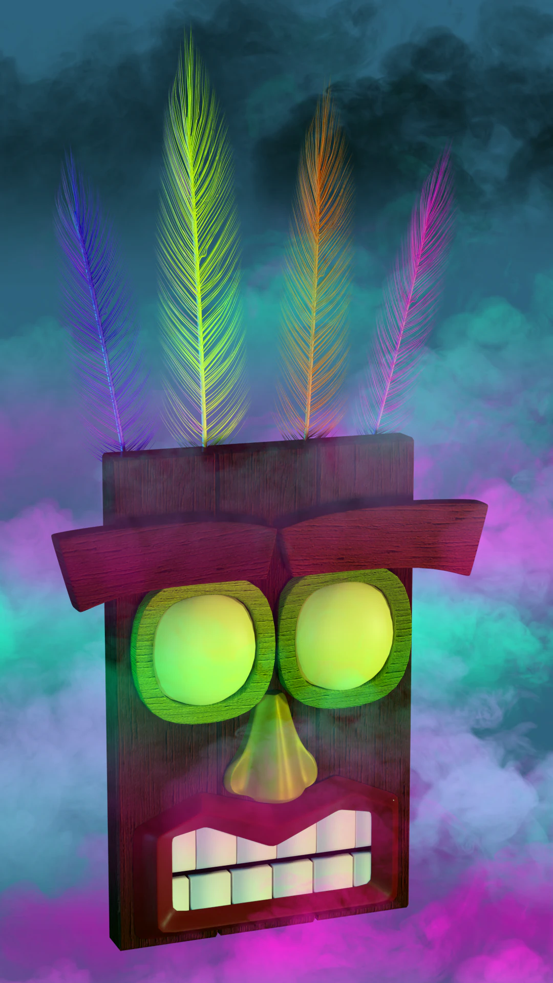 Mask Crash Bandicoot 3D Model .c4d .max .obj .3ds .fbx .stl .blend 