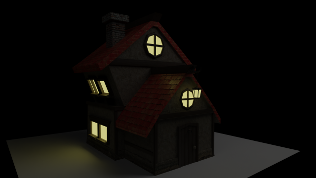 Lowpoly hause 3D 모델 .c4d .max .obj .3ds .fbx .stl .blend 